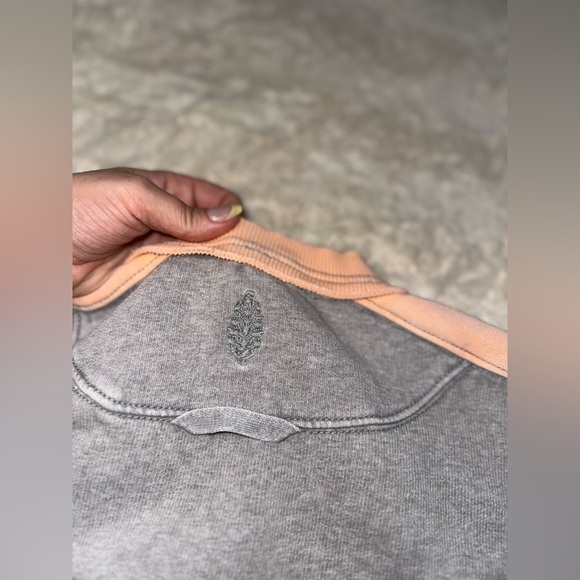 Women’s Free People Movement Heather Grey Melon Intercept Colorblock Pullover - Picture 13 of 14